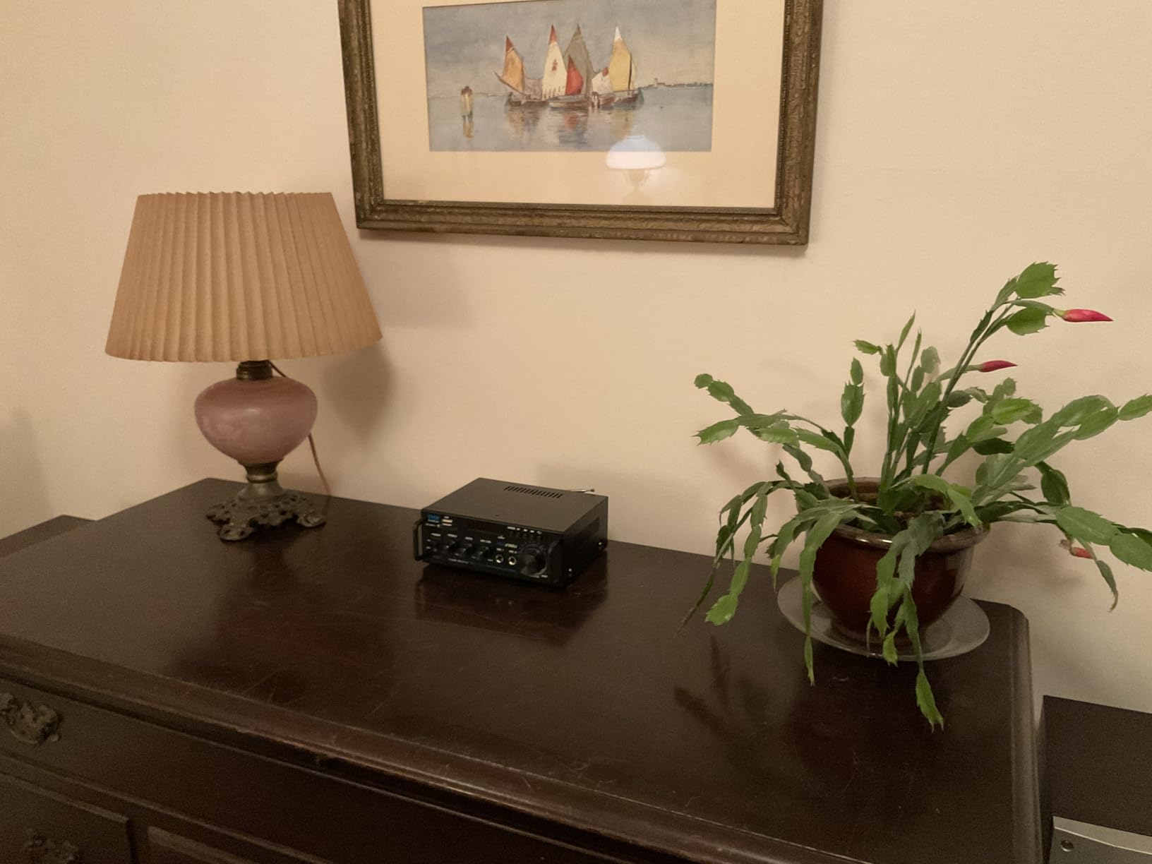 Pyle 200W Stereo Power Amplifier with Bluetooth - Dual Channel Audio Receiver - LED Display - RCA - USB - SD - MIC IN - FM Radio - AUX Input - Perfect for Home & Computer Audio - PDA29BU.5 customer photo 1