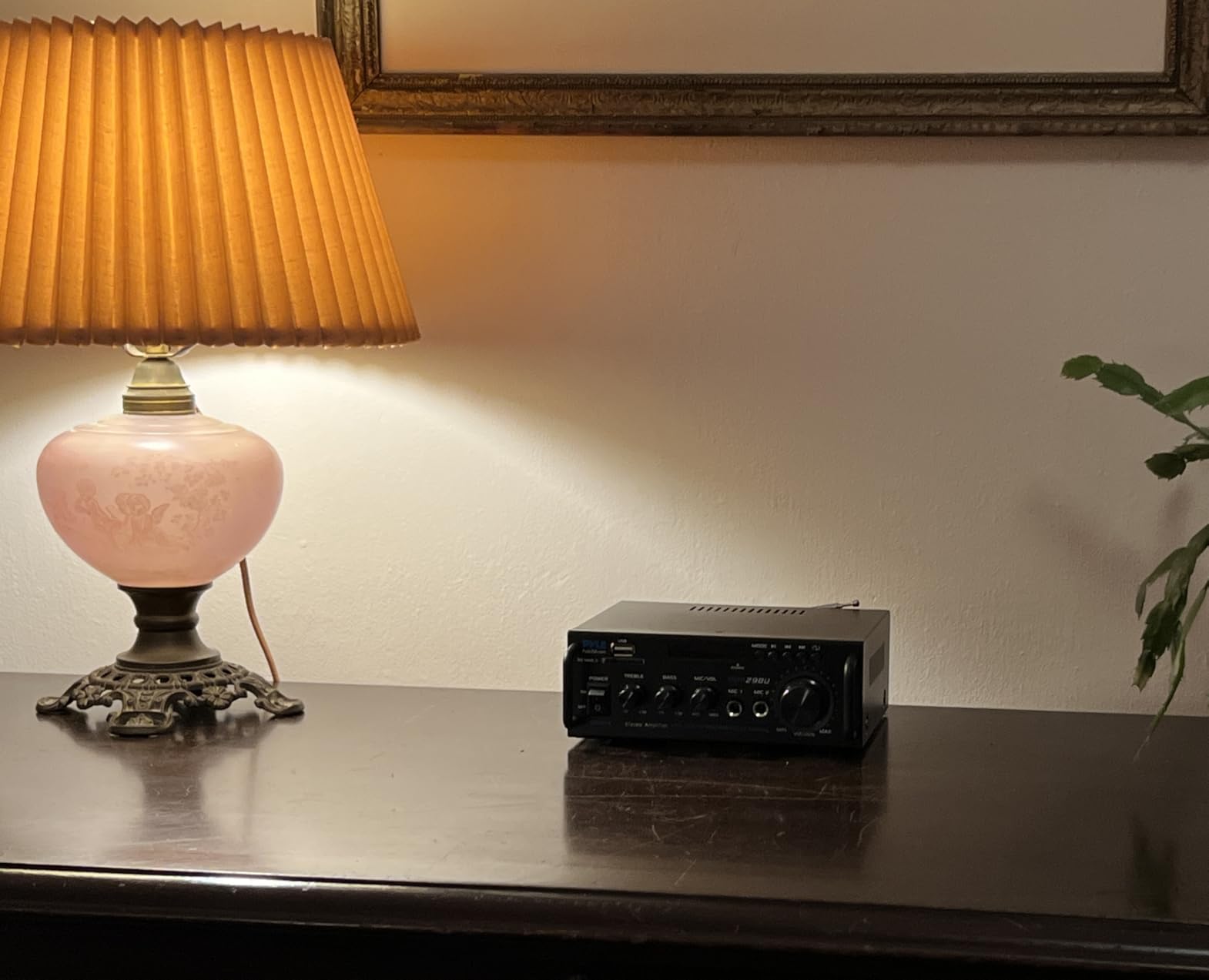 Pyle 200W Stereo Power Amplifier with Bluetooth - Dual Channel Audio Receiver - LED Display - RCA - USB - SD - MIC IN - FM Radio - AUX Input - Perfect for Home & Computer Audio - PDA29BU.5 customer photo 2