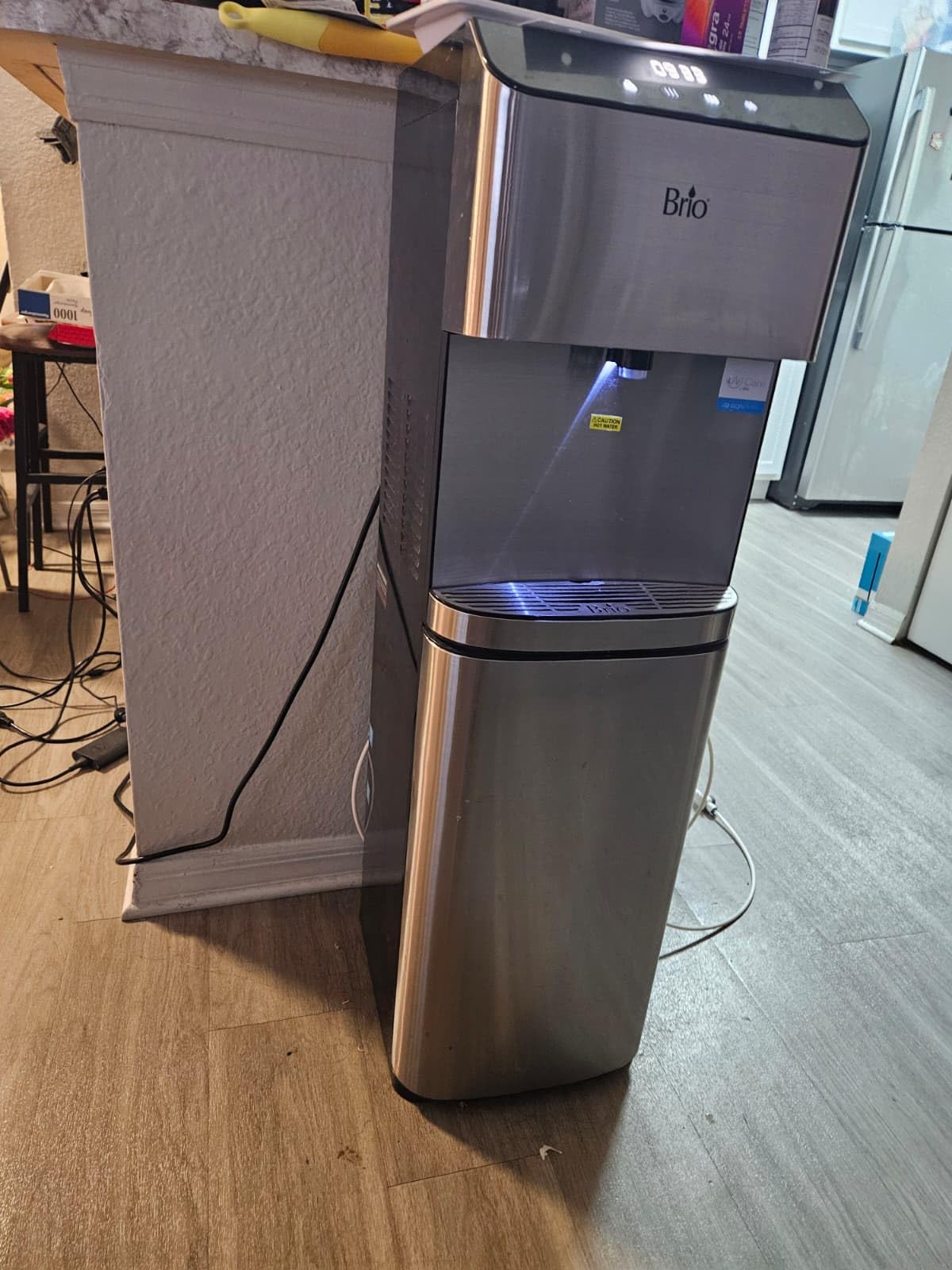 Brio Moderna Reverse Osmosis Bottleless Water Cooler Dispenser - Self-Cleaning, Dispenses Hot and Cold Water, TDS Meter, Child Safety Lock, Digital Display and LED Light customer photo 1