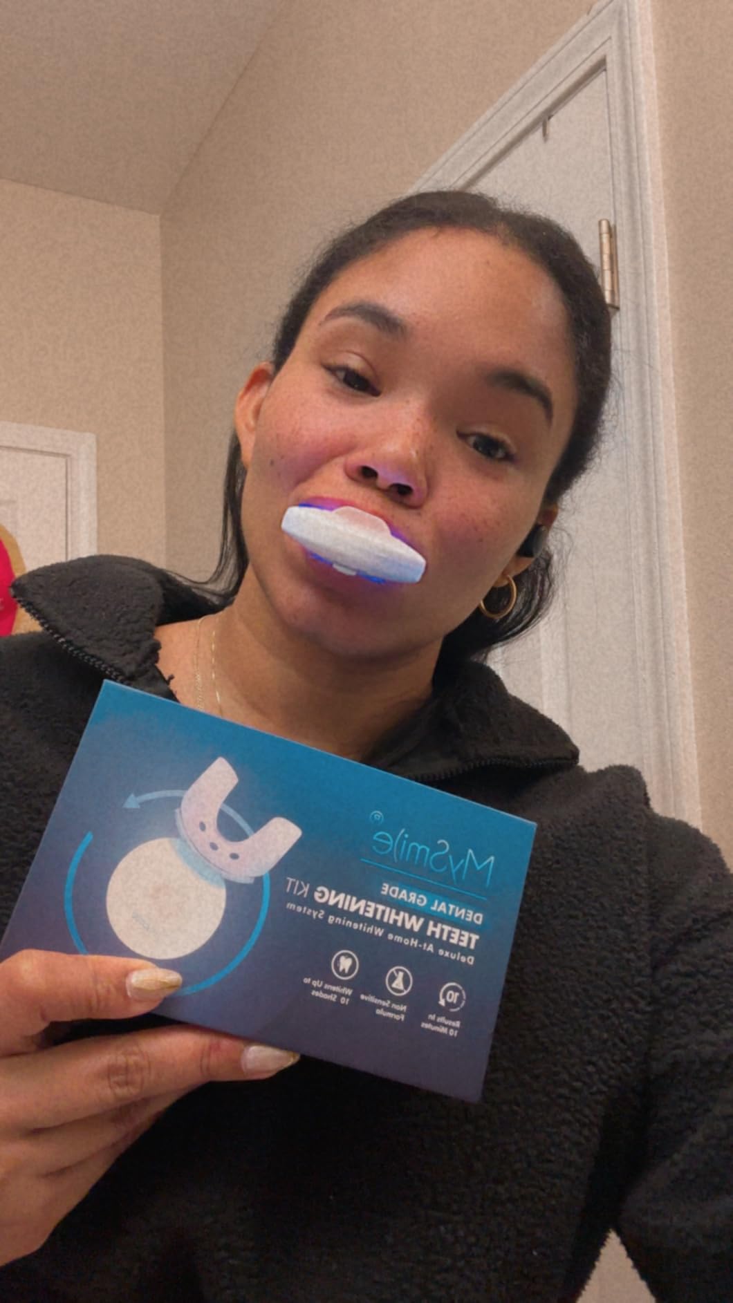 MySmile Teeth Whitening Kit with LED Light, 10 Min Non-Sensitive Fast Teeth Whitener customer photo 1
