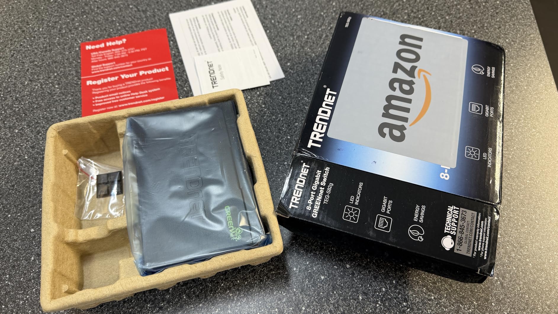 TRENDnet 8-Port 2.5Gb Multi-Gigabit Unmanaged Gaming Switch, TEG-S380, 8 x 2.5GBASE-T Ports, 25Gbps Switching Capacity, Ethernet Splitter, NDAA & TAA Compliant, Fanless, Lifetime Protection, Black customer photo 1