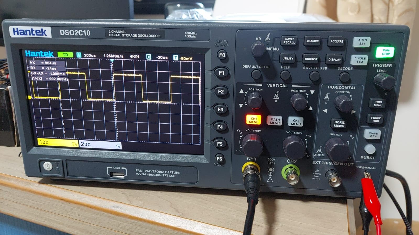 Hantek DSO2C10 Digital Storage Oscilloscope 100MHz Bandwidth 2CH Dual Channel 1GSa/s 8M Memory Depth customer photo 1