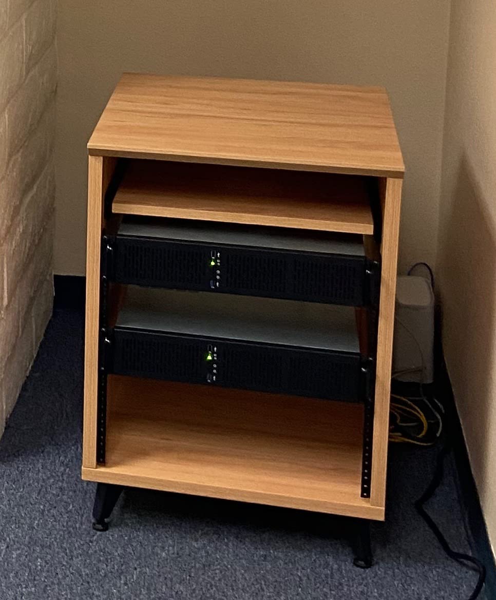 Gator Frameworks Elite Series Studio Desk Workstation with (8U) Adjustable Rack Shelves and Sliding Keyboard Tray, Dark Walnut Finish customer photo 1