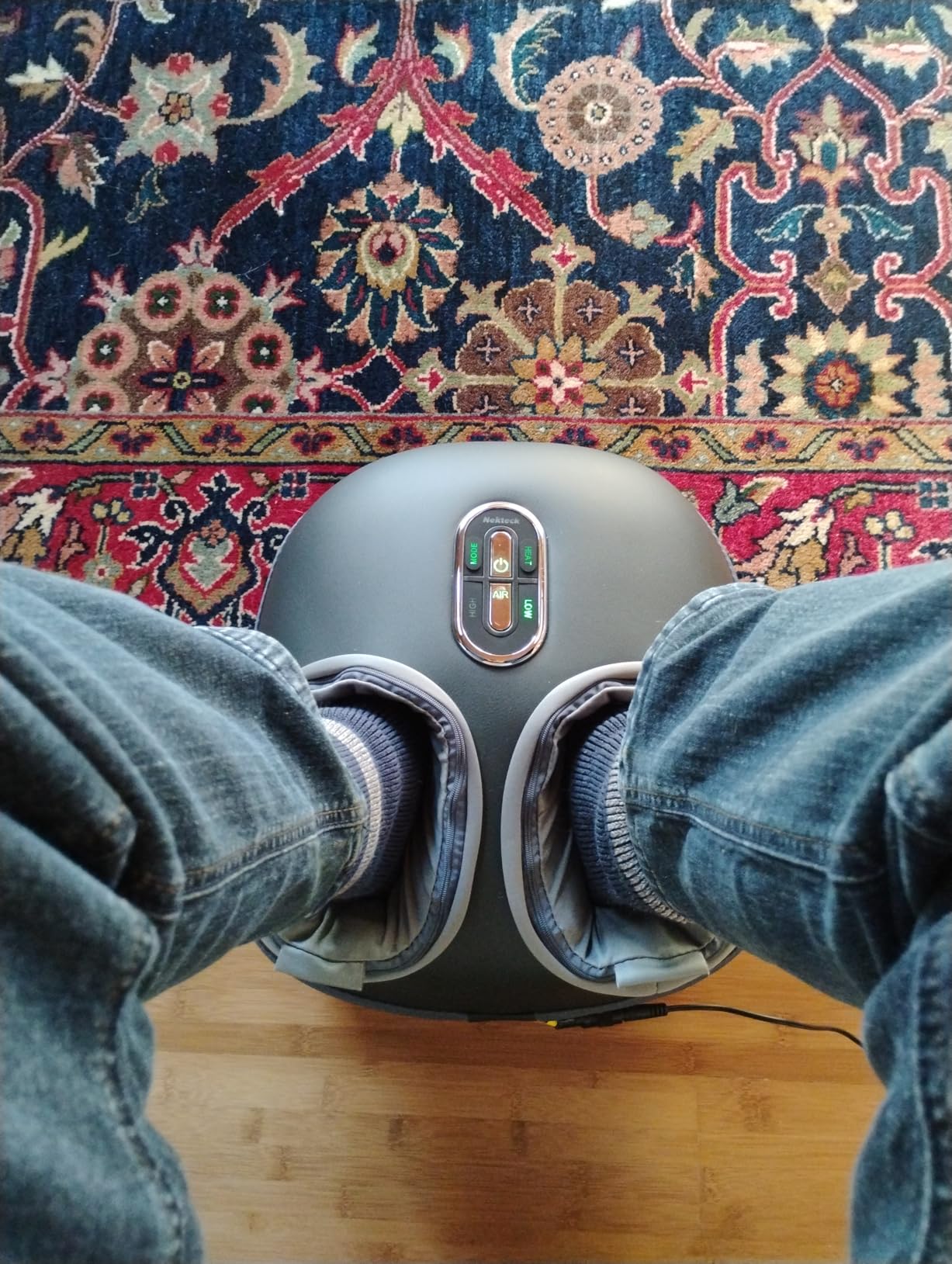 Nekteck Shiatsu Foot Massager Machine with Heat, 2026 Upgraded Air Compression Deep Kneading Therapy Feet Massager, Improve Blood Circulation and Foot Wellness, Massage Tools FSA Eligible HSA Eligible customer photo 1