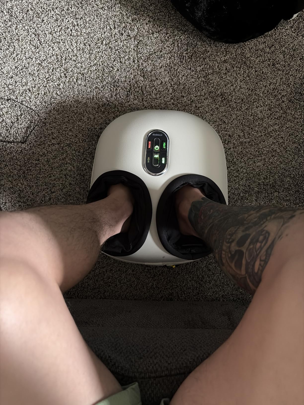 Nekteck Shiatsu Foot Massager Machine with Heat, 2026 Upgraded Air Compression Deep Kneading Therapy Feet Massager, Improve Blood Circulation and Foot Wellness, Massage Tools FSA Eligible HSA Eligible customer photo 2