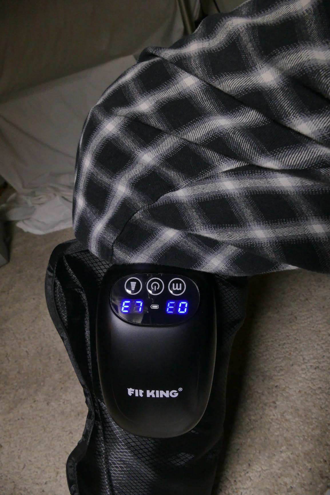 FIT KING Upgraded Cordless Calf Massager for Circulation, Rechargeable Leg Compression Massager for Pain Relief, Relax, Edema & Muscle Recovery, 3 Modes Intensities, Gift for Mom Dad, Athlete customer photo 2