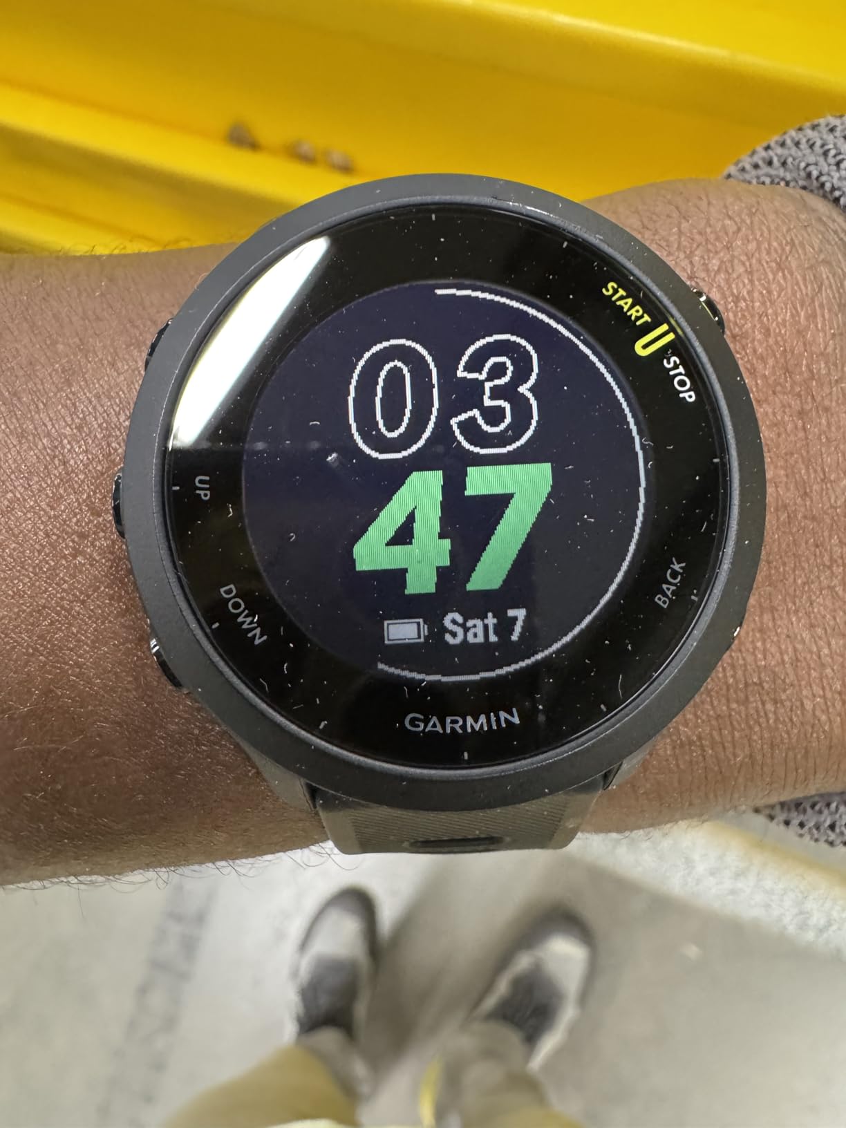 Garmin Forerunner 55, GPS Running Watch with Daily Suggested Workouts, Up to 2 Weeks of Battery Life, White customer photo 2