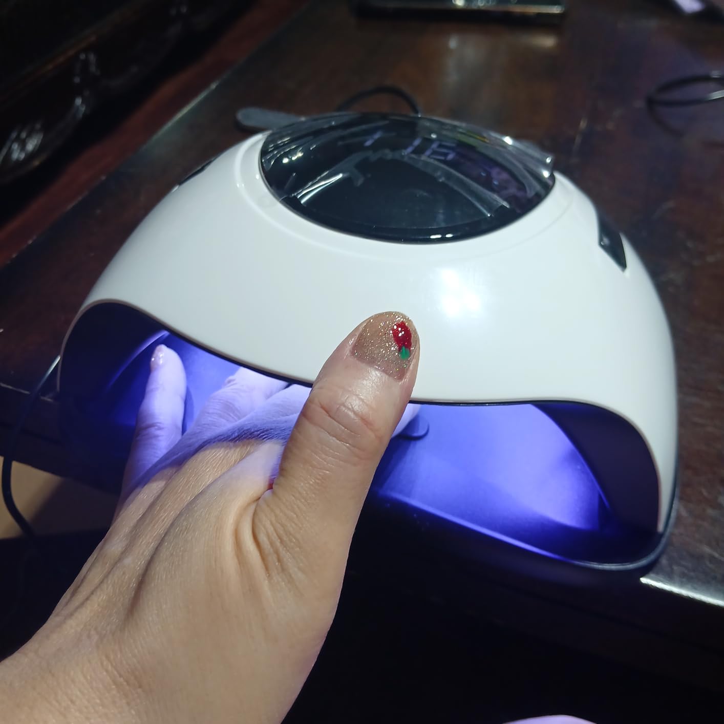 LadyMisty 268W UV LED Nail Lamp, 2026 Upgrade UV Light for Gel Nails with 57 Beads, Nail Dryer with 4 Timer Setting customer photo 1