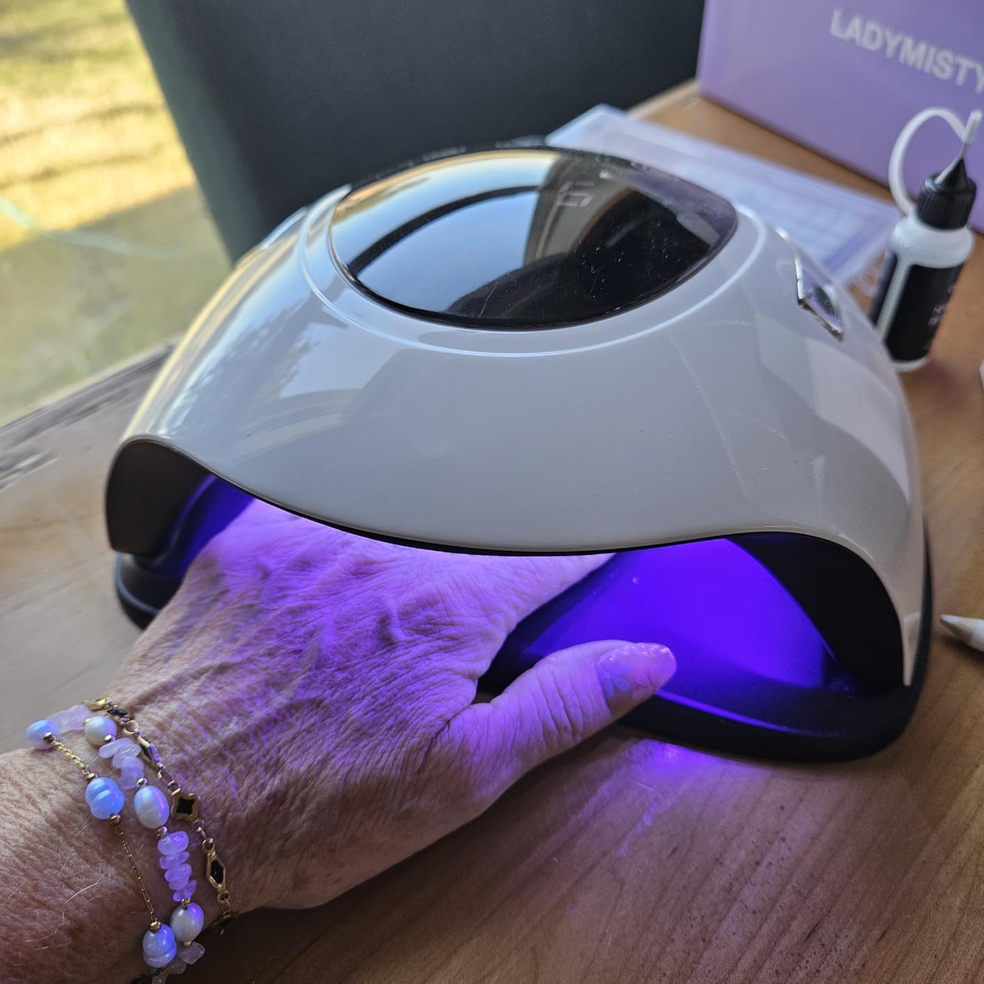 LadyMisty 268W UV LED Nail Lamp, 2026 Upgrade UV Light for Gel Nails with 57 Beads, Nail Dryer with 4 Timer Setting customer photo 2