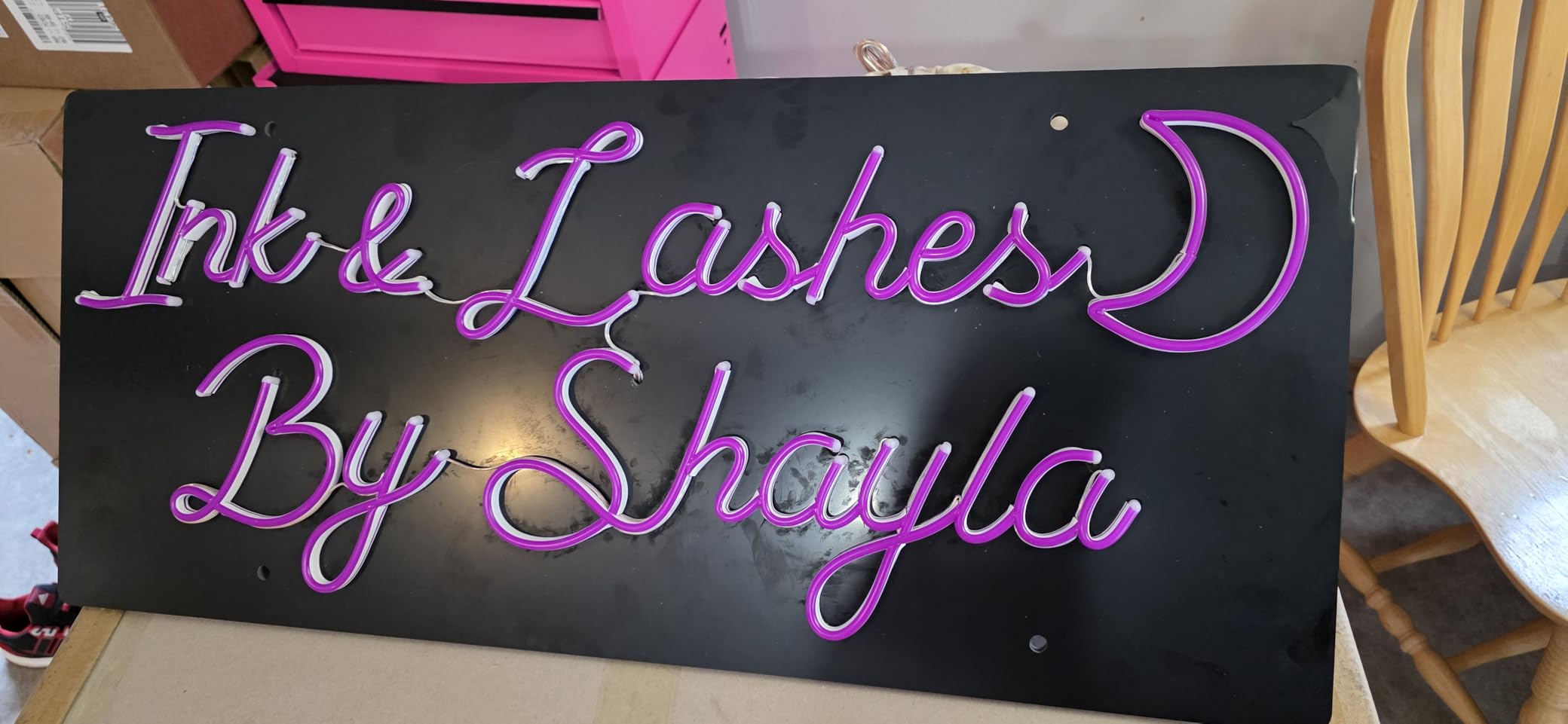 Custom Neon Signs, Personalised Large LED Neon Lights Sign Customizable for Wall Decor Wedding Birthday Party Bedroom Bar Shop Name Logo Lights customer photo 2