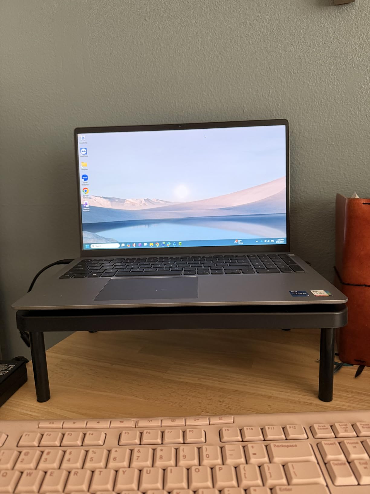 WALI Computer Monitor Stand for Desk, Adjustable Laptop Riser, Desk Monitor Stand Underneath Storage for Office, Home, School Supplies (STT003), 1 Pack, Black customer photo 1