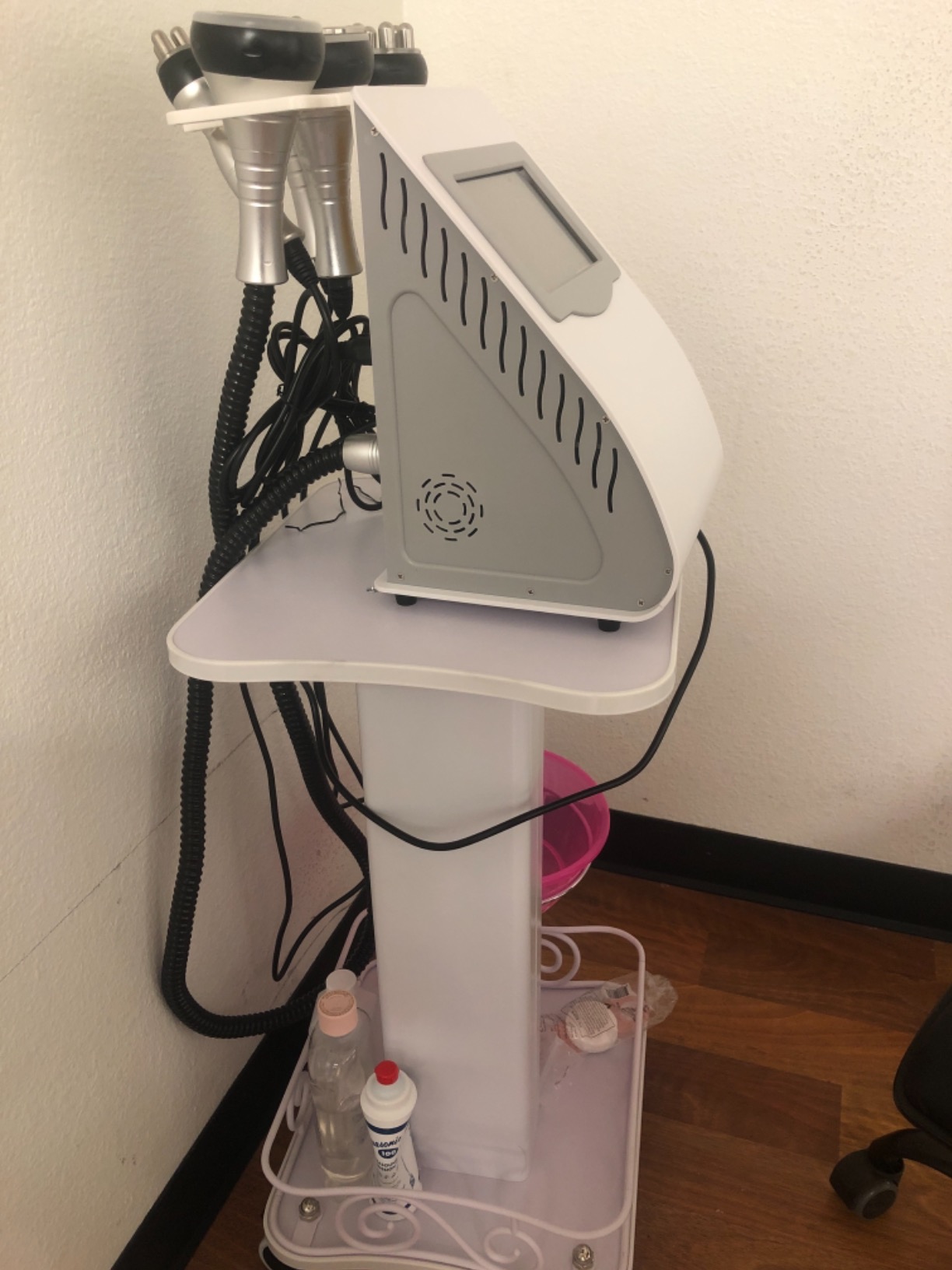 Beauty Salon Cart with Wheels - Rolling Spa Equipment Trolley, 99LBS Load, 350W Max US Power Outlet, for Hair Stylist Makeup Artist Tattoo Mobile Workstation customer photo 1