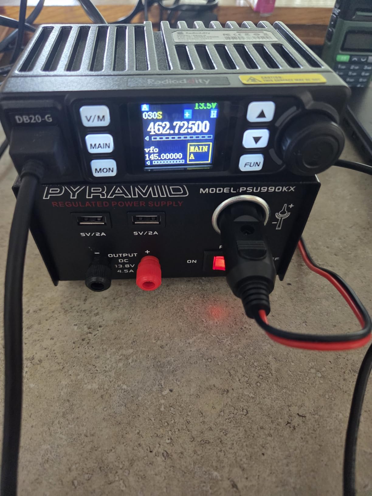 Radioddity DB20-G GMRS Mobile Radio for Car Vehicle, 20W Long Range Two Way Radio with Cigarette Lighter Plug customer photo 1