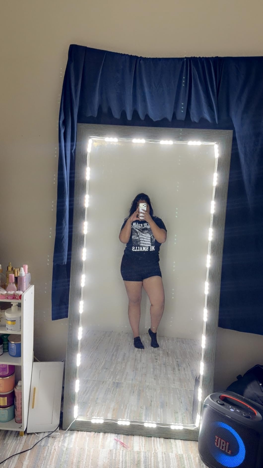 LPHUMEX Hollywood Glam Led Vanity Lights Kit, 14ft Dimmable Mirror Lights, Full Body & Bathroom Lighting, Plug in Floor Light with Power Supply customer photo 2