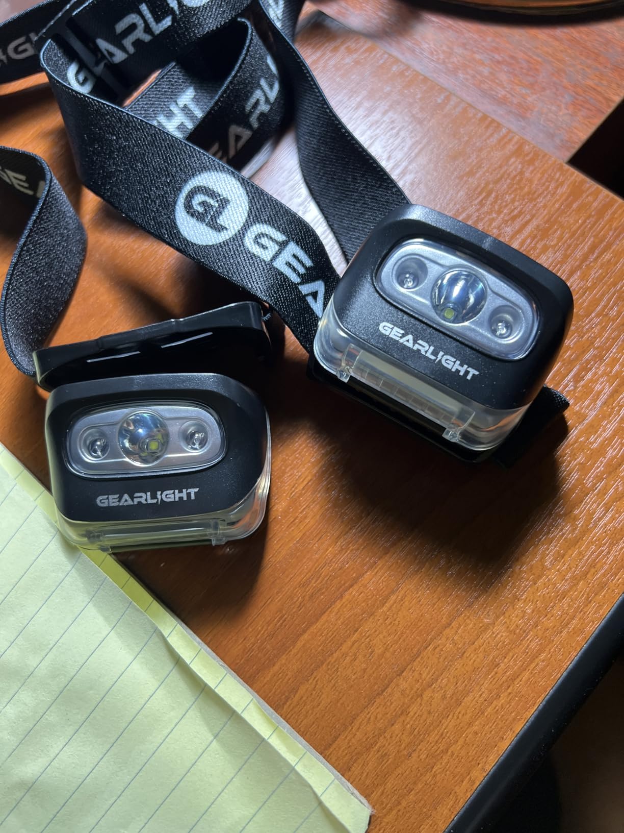 GearLight USB Rechargeable Headlamp Flashlight for Running, Camping, and Outdoor LED Headlight Camping Headlamps - Head Lamp Light for Adults, Kids, Emergency Gear - Black - 2 Pack customer photo 1