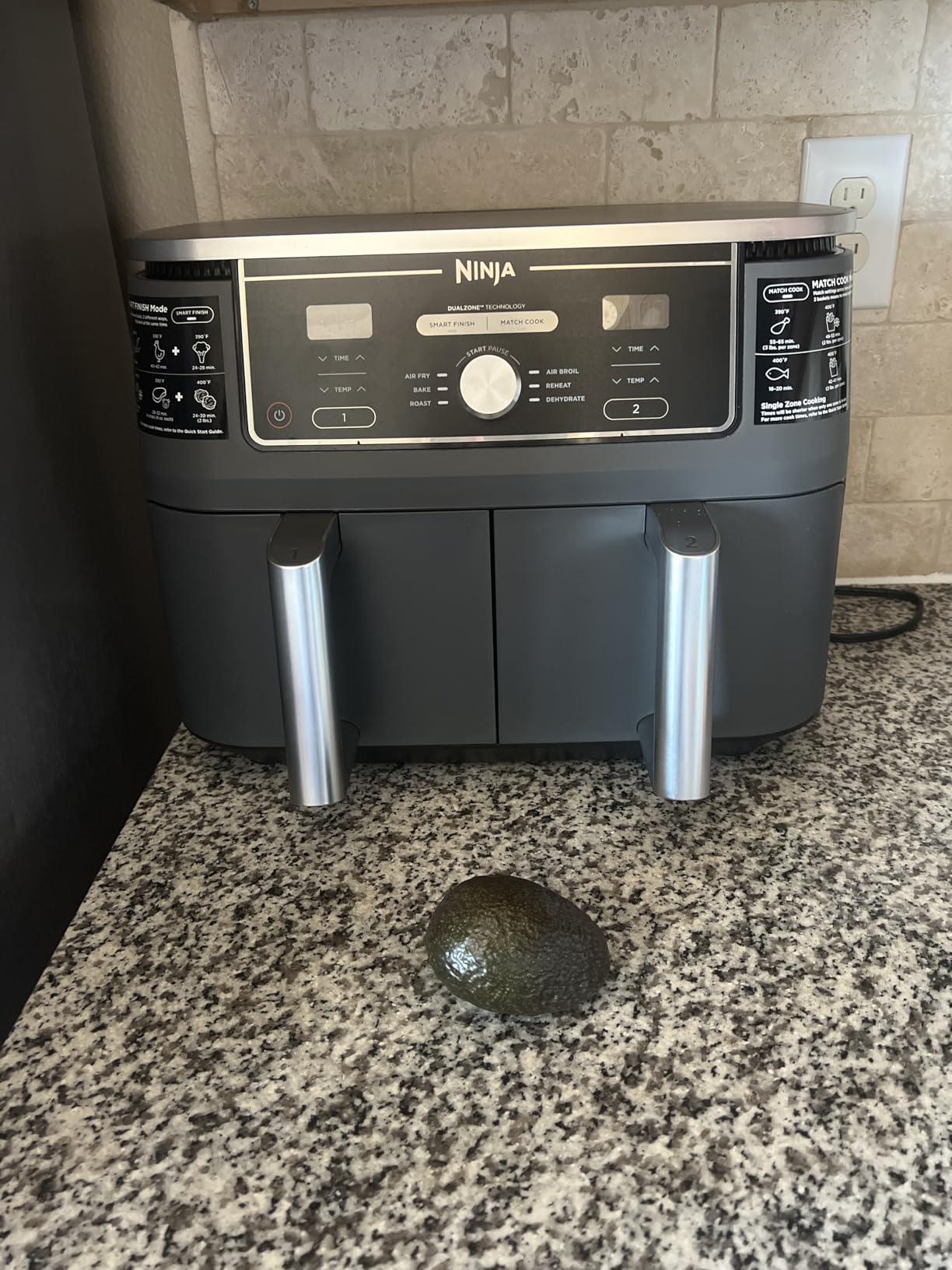 Ninja DZ401 Foodi 10 Quart 6-in-1 DualZone XL 2-Basket Air Fryer with 2 Independent Frying Baskets, Match Cook & Smart Finish to Roast, Broil, Dehydrate for Quick, Easy Family-Sized Meals, Grey customer photo 1