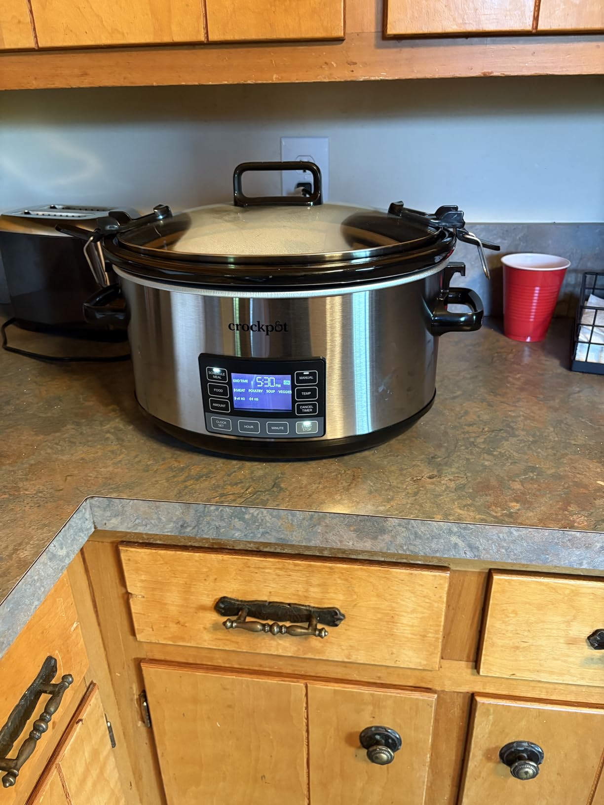 Crock-Pot 7-Quart Slow Cooker, Portable Programmable with Timer, Locking Lid, Stainless Steel; an Essential Kitchen Appliance, Perfect for Families and Gatherings customer photo 2