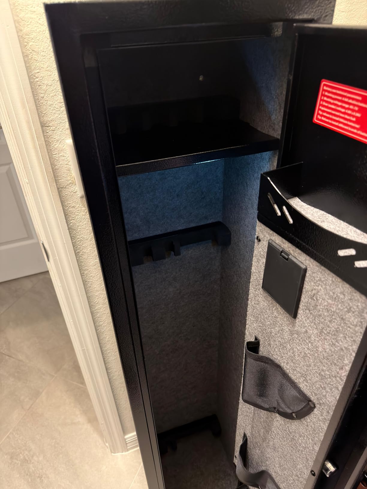 KAER Gun Safe,Rifle Safe,4-5 Gun Safes for Home Rifle and Pistols,Gun Safes for Rifles and Shotguns,Gun Cabinet with Fingerprint/Digital Keypad/Removable Shelf for Rifles Shotguns-11.8