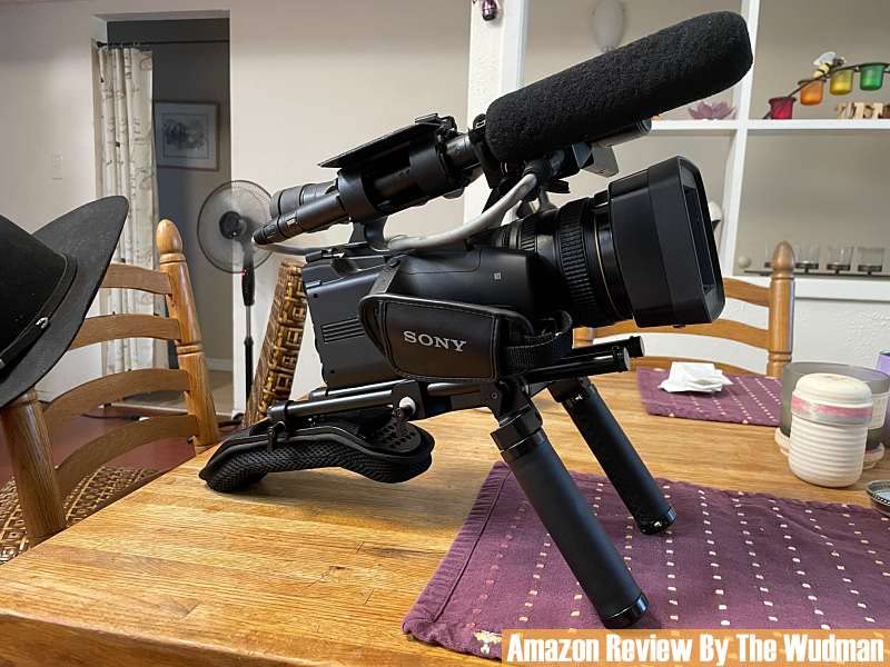 NICEYRIG 15mm Rod Rail Shoulder Rig Support System Applicable for Canon C300 C200 C100, Sony FS7 FS5 FX9, RED DSMC2 Cinema Camcorder and DSLR Camera, Rosette Mount Heavy Rig - 410 customer photo 1