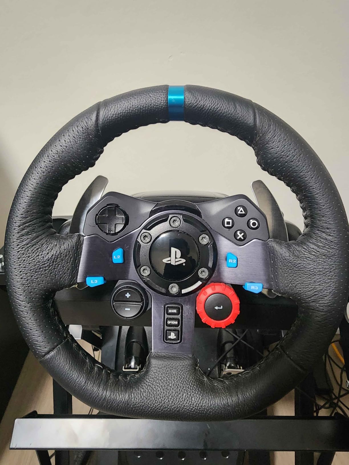 Marada X Frame Steering Wheel Stand Racing Sim Cockpit with Seat Slot Fit for Logitech G25 G27 G29 G920, for Thrustmaster T300 T248, for Fanatec, No Pedal & Shifter customer photo 2
