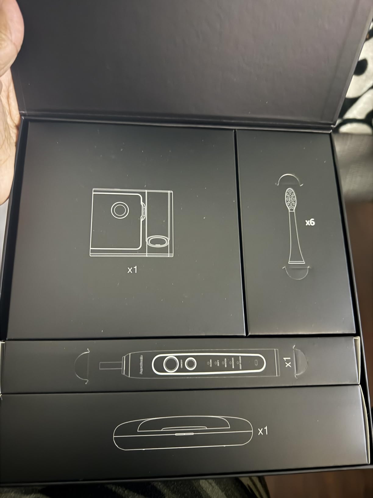 Aquasonic Black Series PRO UV - Ultra-Whitening Electric Toothbrush - 5 Modes & Smart Timers - UV Sanitizing Base, Premium Travel Case & 6 Proflex Brush Heads - ADA Accepted customer photo 2