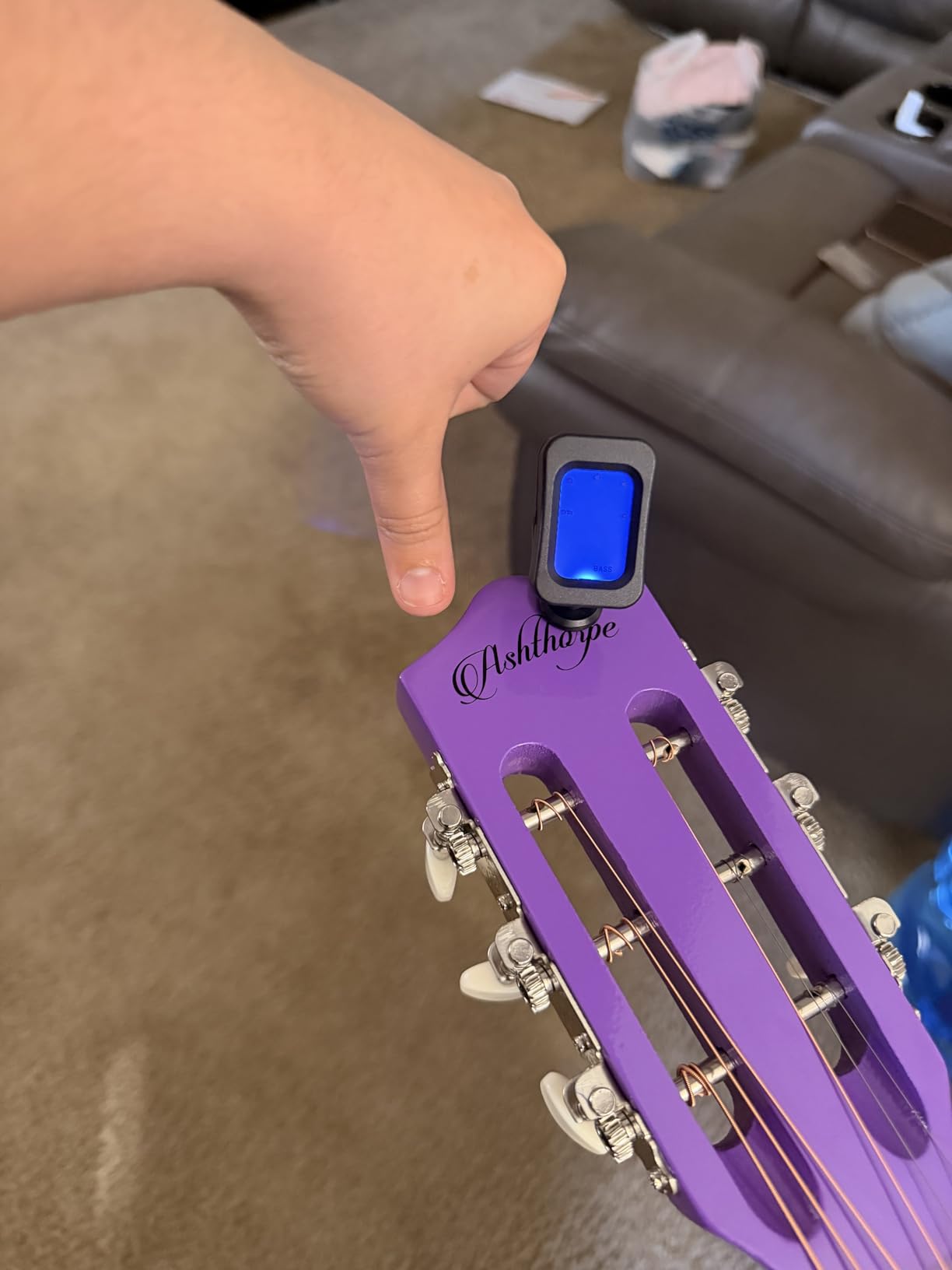 Ashthorpe 30-inch Beginner Acoustic Guitar Package (Blue), Basic Starter Kit w/Gig Bag, Strings, Strap, Tuner, Picks customer photo 1