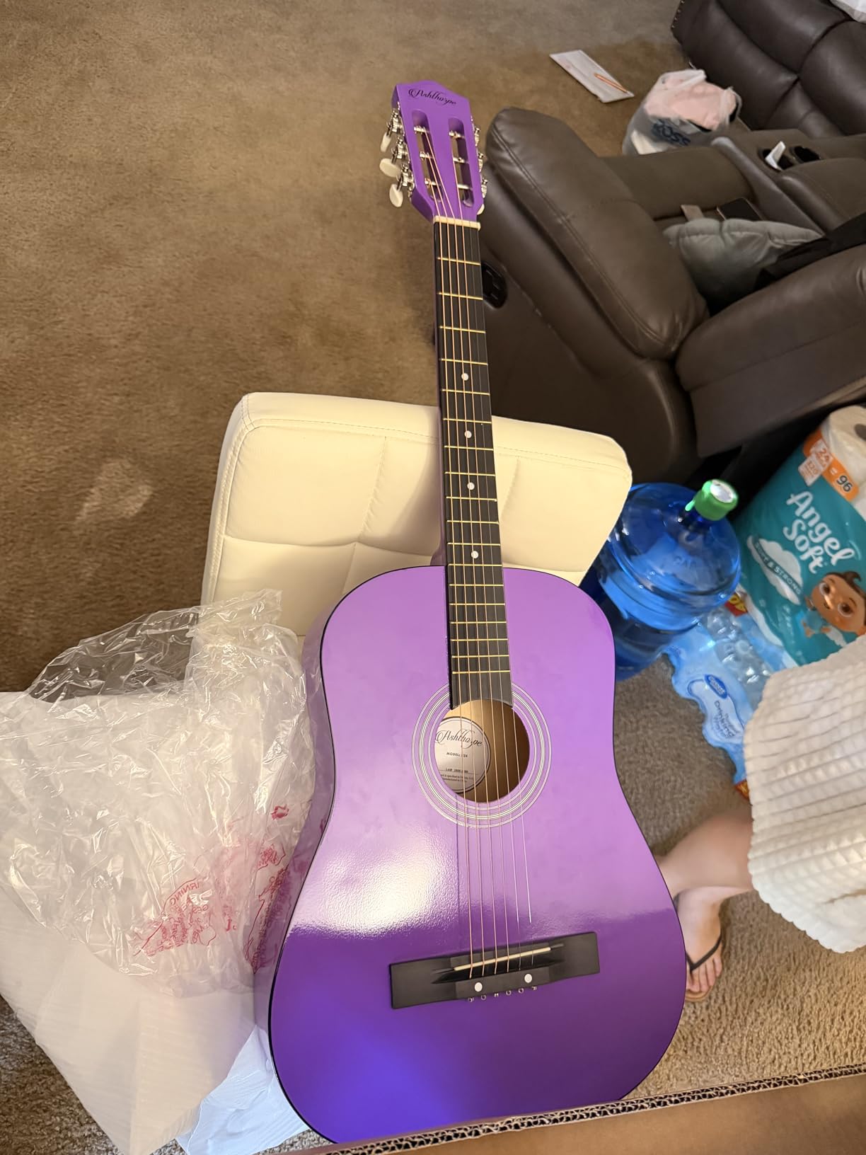 Ashthorpe 30-inch Beginner Acoustic Guitar Package (Blue), Basic Starter Kit w/Gig Bag, Strings, Strap, Tuner, Picks customer photo 2