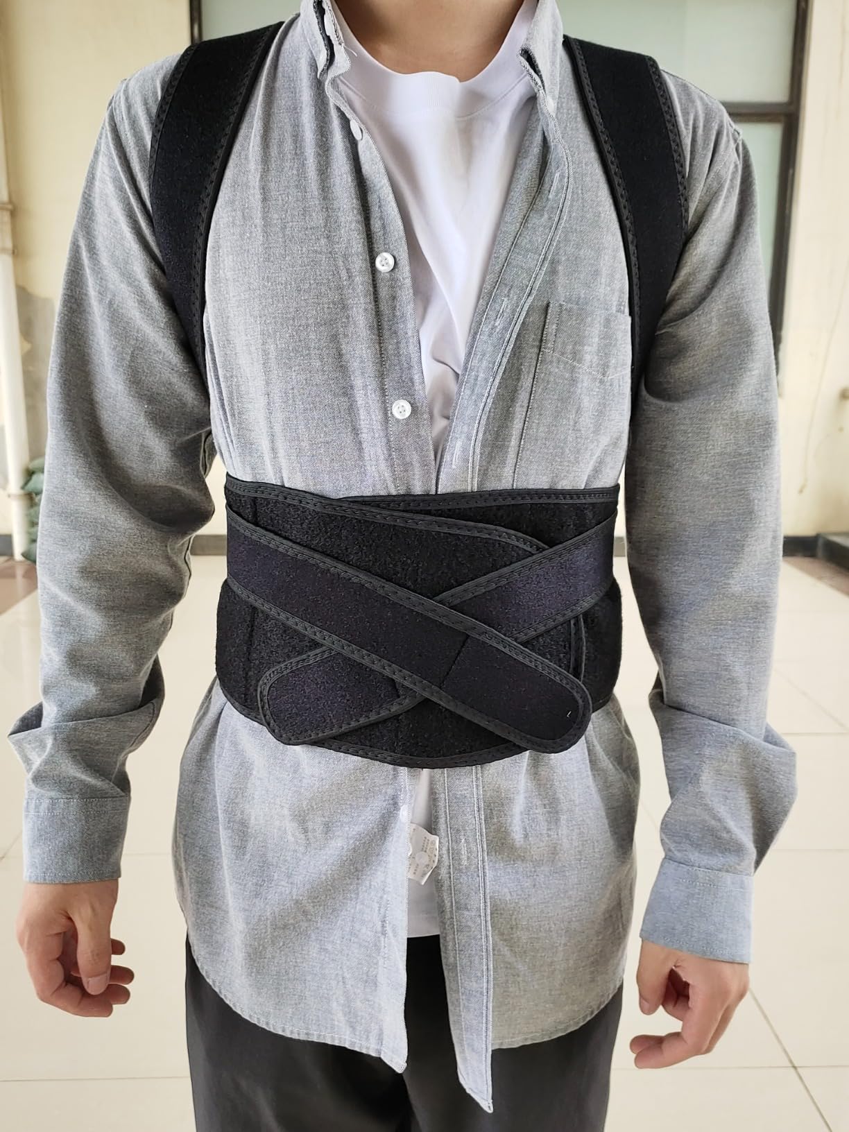 Selbite Posture Corrector for Men and Women - Back Brace for Upper and Lower Body Support - Adjustable Straightener with Pain Relief and Muscle Memory (Medium) customer photo 1