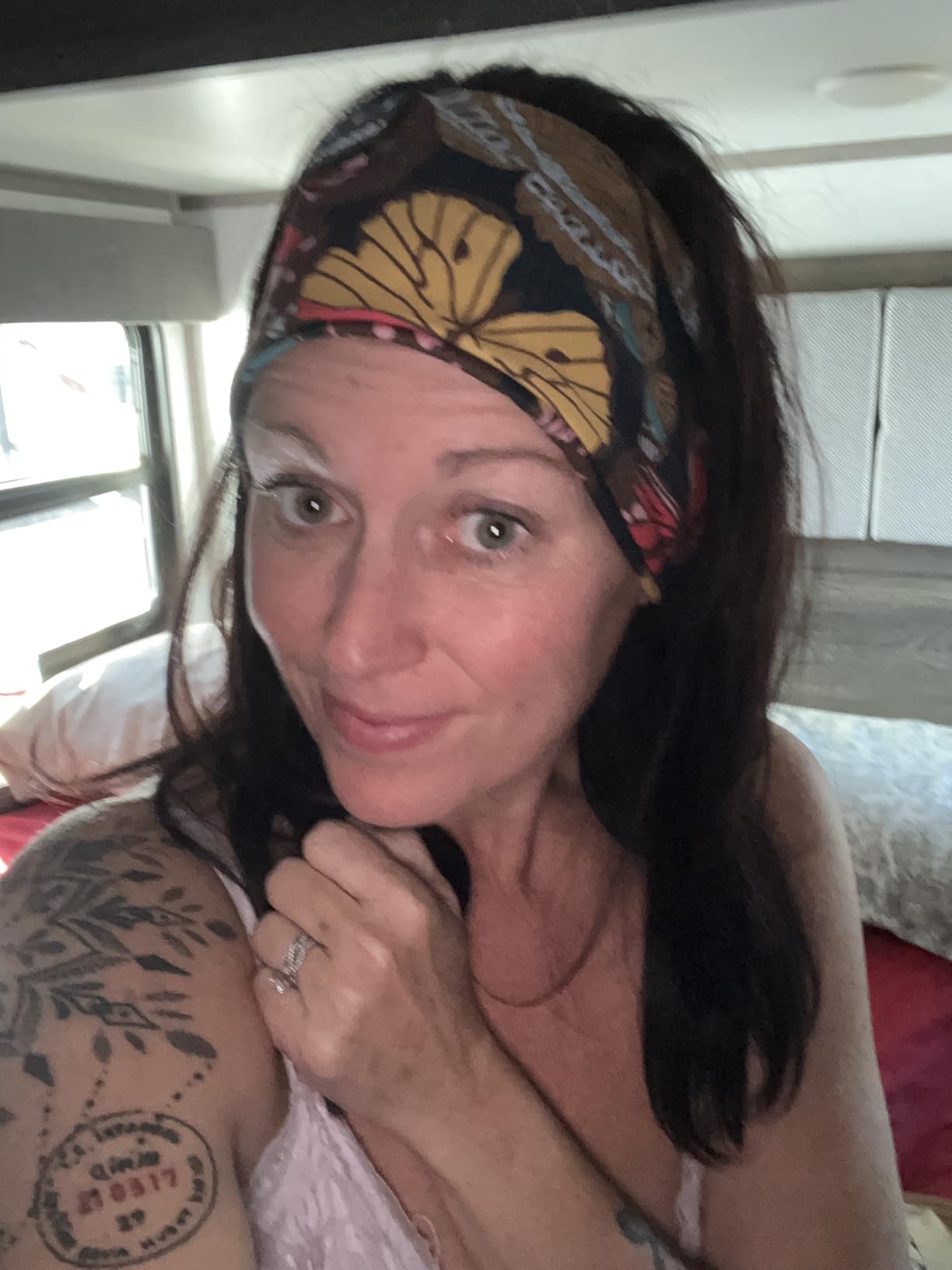 LC-dolida Sleep Headphones Headband Bluetooth 5.4, Sports Headband Earphones Wireless with Speaker Microphone USB C customer photo 2