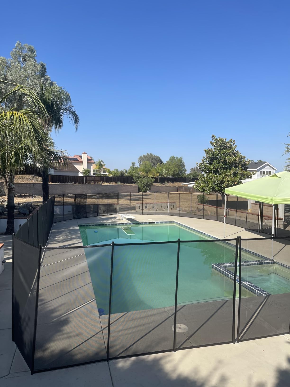 VINGLI Swimming Pool Fence 4Ft x 108Ft, Ground Safety Fencing, Black customer photo 2