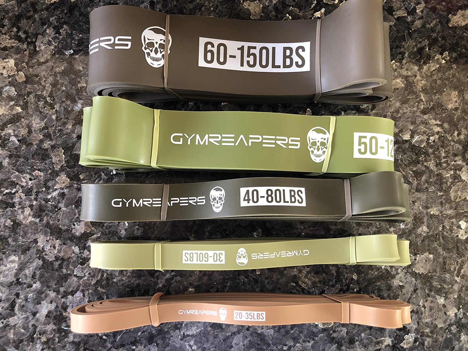 Gymreapers Resistance Bands for Working Out - Elastic Pull Up Exercise Assistance Bands Set for Powerlifting, Stretching, WOD, Strength Training - for Men & Women customer photo 1