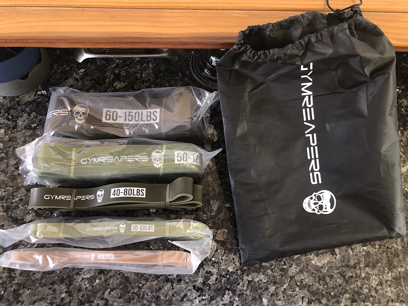 Gymreapers Resistance Bands for Working Out - Elastic Pull Up Exercise Assistance Bands Set for Powerlifting, Stretching, WOD, Strength Training - for Men & Women customer photo 2