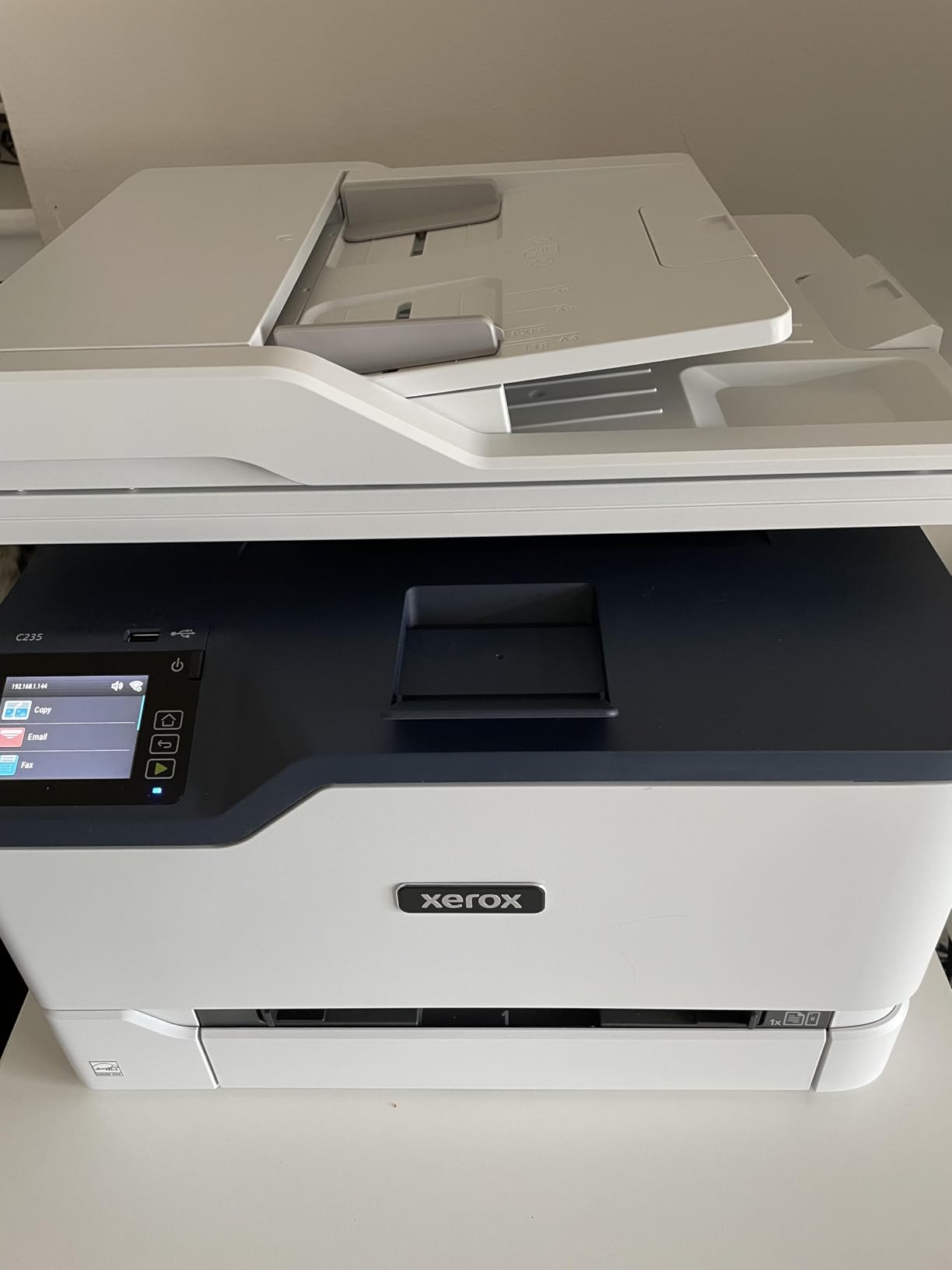 Xerox C235dni Wireless Printer - 24ppm Color Laser All in One Multifunction Printer with Automatic 2-Sided Printing, Home, Office or Small Business Use - Copy/Print/Scan/Fax - Color Touchscreen customer photo 1