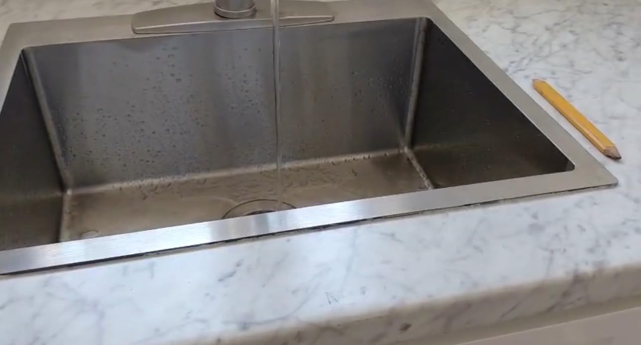 KINGO HOME 15x15 Inch Stainless Steel Small Undermount Bar Sink, Prep Sink Workstation Drop In RV Sinks 16 Gauge Ledge Kitchen Single Bowl Wet Bar with Accessories customer photo 1