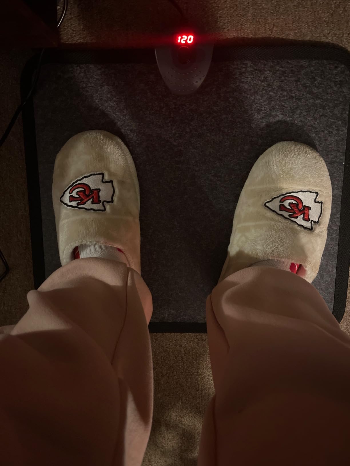 Heated Floor Mat Under Desk for Foot Warmer - Wider 110V Adjustable Temperature Electric Space Heaters Heating Pad - Carbon Crystal & Energy Saving Feet Warmers for Office,Home (Black Gray) customer photo 2