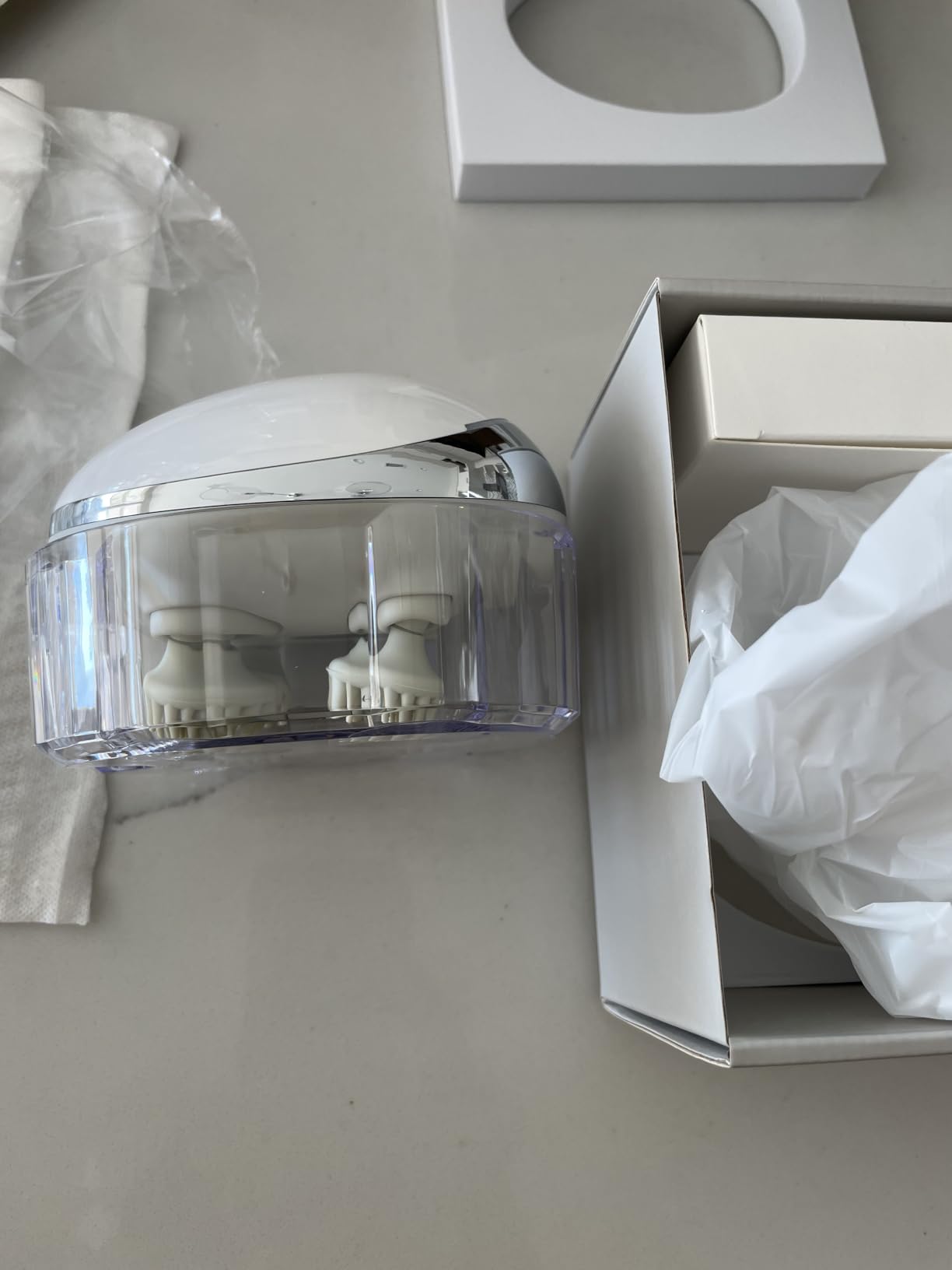 MOUNTRAX 5 in 1 Electric Scalp Massager, Portable Heated Head Hair Massager with 88 Kneading Nodes, 2 Massage Styles, 3 Speed Modes for Hair Growth, Stress Relief and Deep Clean, Gifts for Women Men customer photo 2