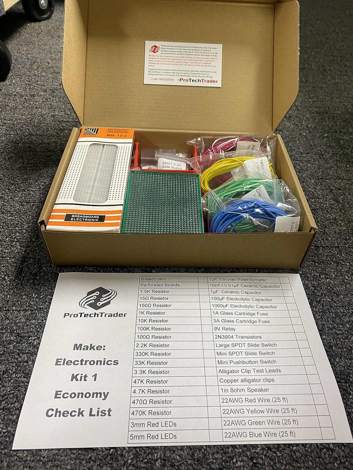 Make: Electronics Third Edition Kit 1 Deluxe - Beginner, Intermediate, & Advanced (Teen - Adult) Component Pack for Make: Electronics 3rd Ed customer photo 1