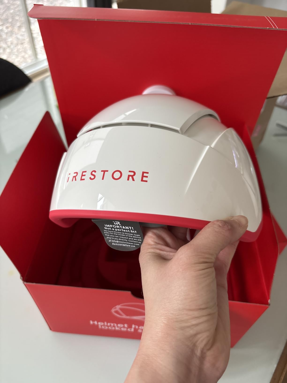 iRestore Professional + Rechargeable Battery Pack - Laser Red Light Therapy for Hair Growth - FDA Cleared Hair Loss, Thinning Treatment for Men & Women - Hair Regrowth Cap - 282 Lasers & LEDs customer photo 2