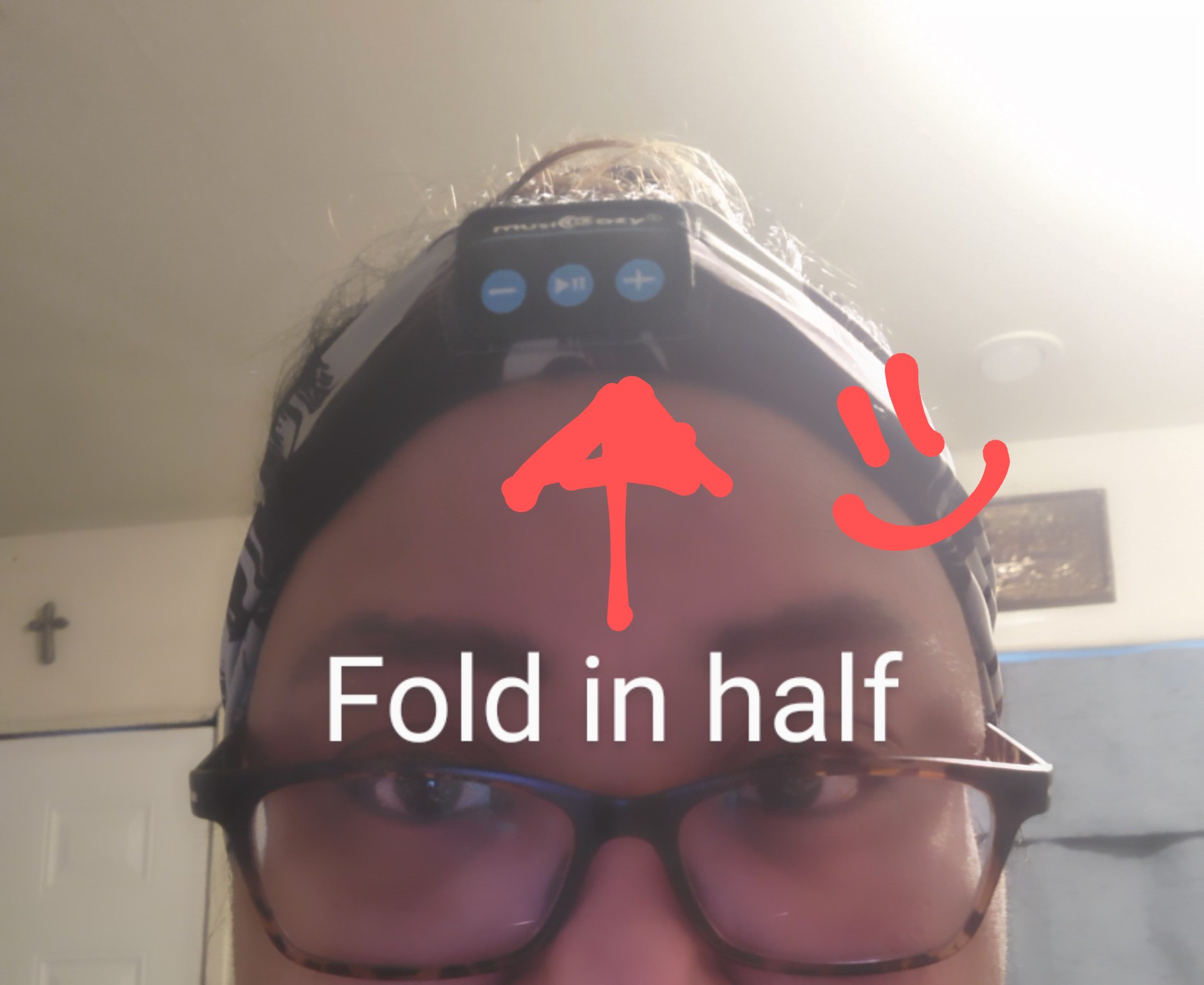 MUSICOZY Sleep Headphones Bluetooth 5.4 Headband, Sports Wireless Earphones Sweat Resistant Earbuds Sleeping Headphone with Ultra-Thin HD Stereo Speaker for Workout Running Cool Gadgets Unique Gifts customer photo 2