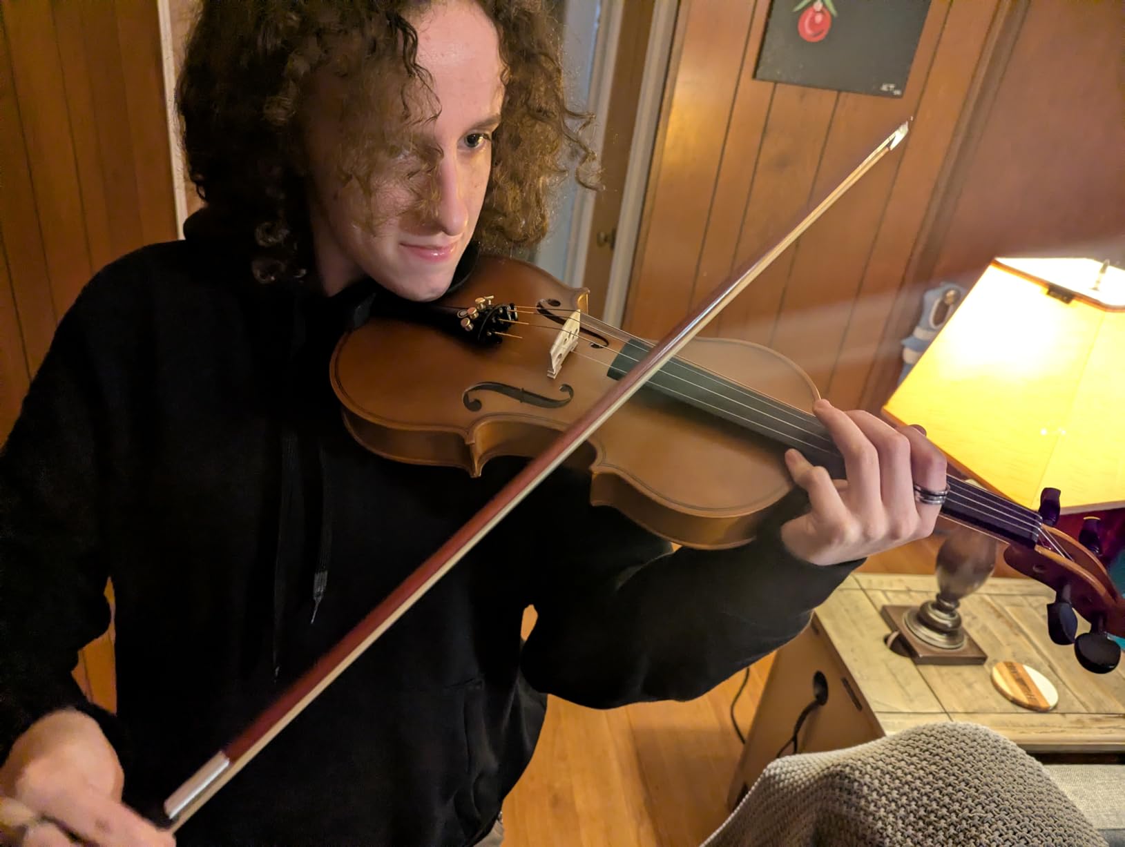 LMS Brazilwood Violin Bow Full Size 4/4 with Ebony Frog Mongolian White Horse Hair customer photo 1