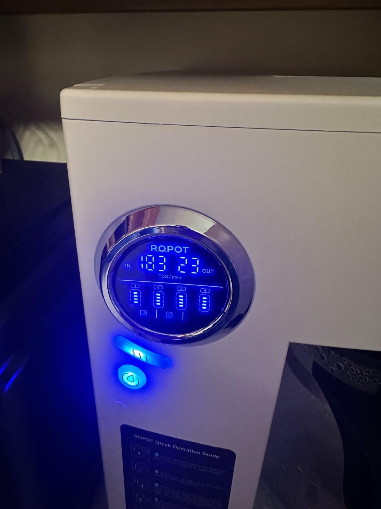 Bluevua RO100ROPOT Countertop Reverse Osmosis Water Filter System, Portable RO Filtration with Remineralization, No Installation, WQA Certified - ROPOT, 5-Stage RO customer photo 1