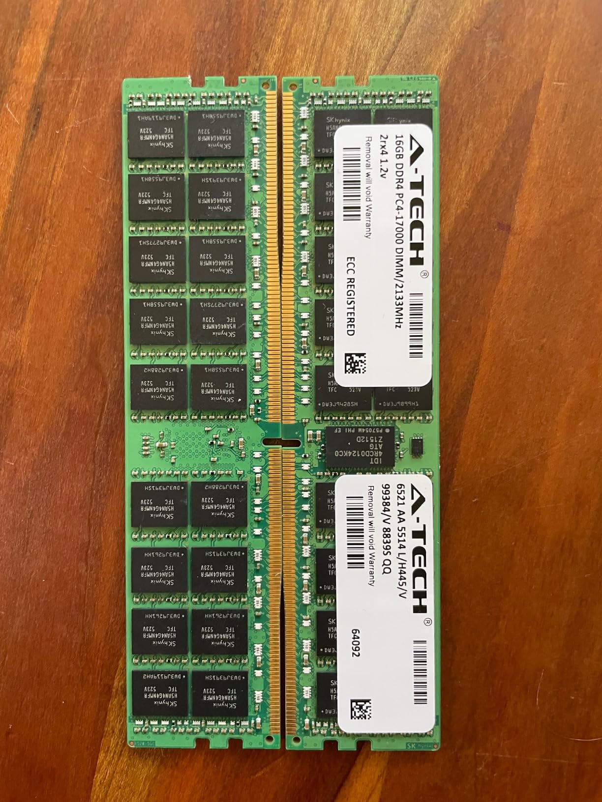 A-Tech 32GB Kit (2x16GB) DDR4 2133MHz PC4-17000 ECC RDIMM 2Rx4 Dual Rank 1.2V ECC Registered DIMM 288-Pin Server & Workstation RAM Memory Upgrade Modules customer photo 1