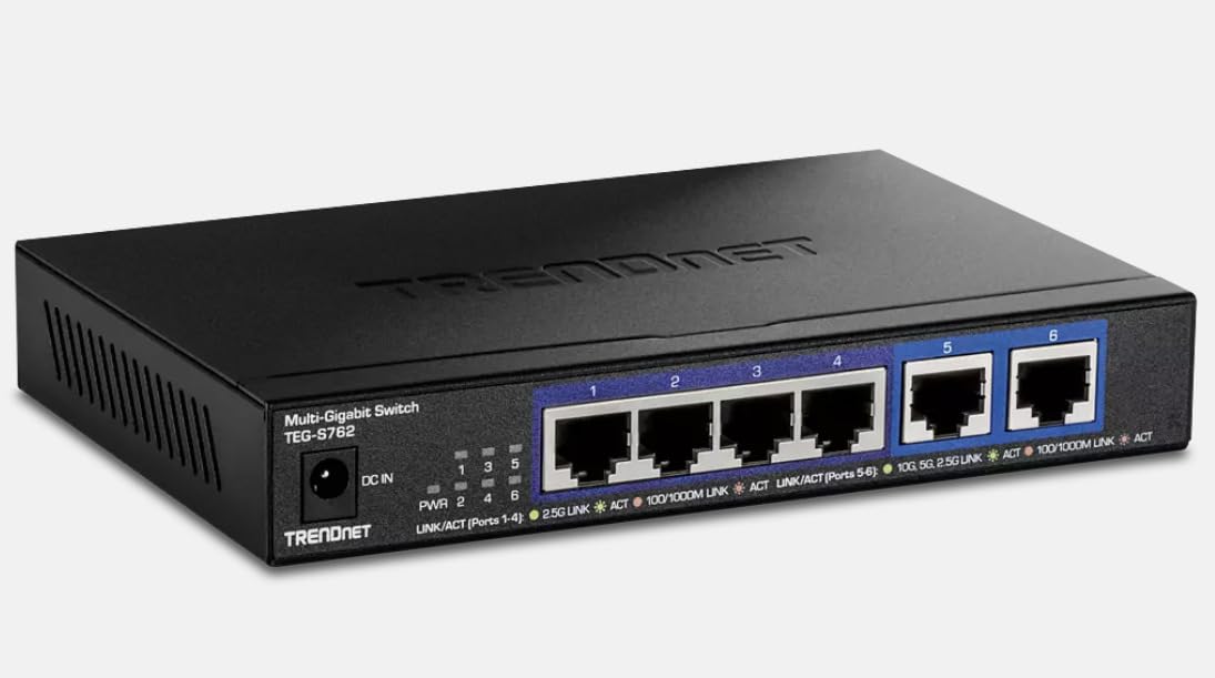 TRENDnet TEG-S762 6-Port 10G Switch - 4x2.5G + 2x10G RJ-45 Ports customer photo 2