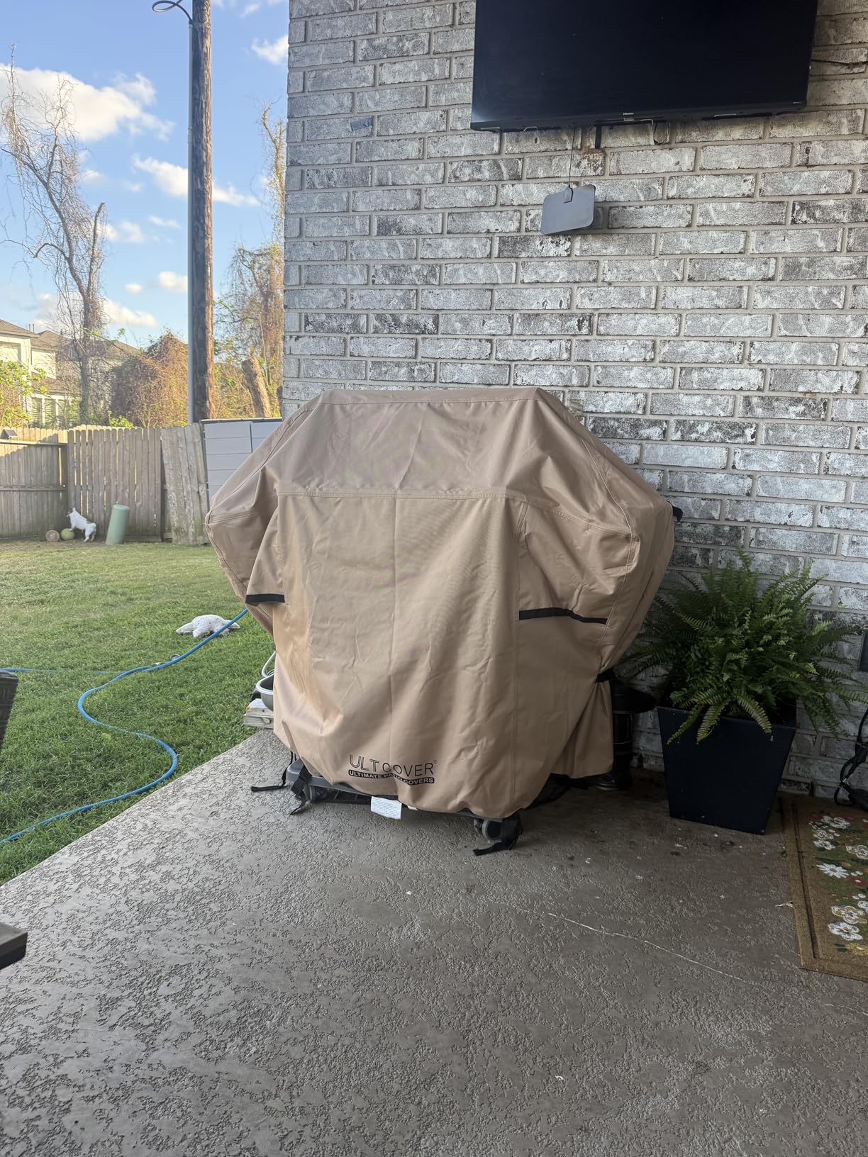 ULTCOVER Waterproof Grill Cover 64 inch, Heavy Duty BBQ Cover for 4-6 Burners Outdoor Gas Barbecue Grill, Black customer photo 2