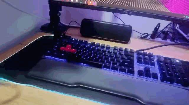 Large RGB Gaming Mouse Pad -15 Light Modes Touch Control Extended Soft Computer Keyboard Mat Non-Slip Rubber Base for Gamer Esports Pros 31.5X11.8(RGB) customer photo 1
