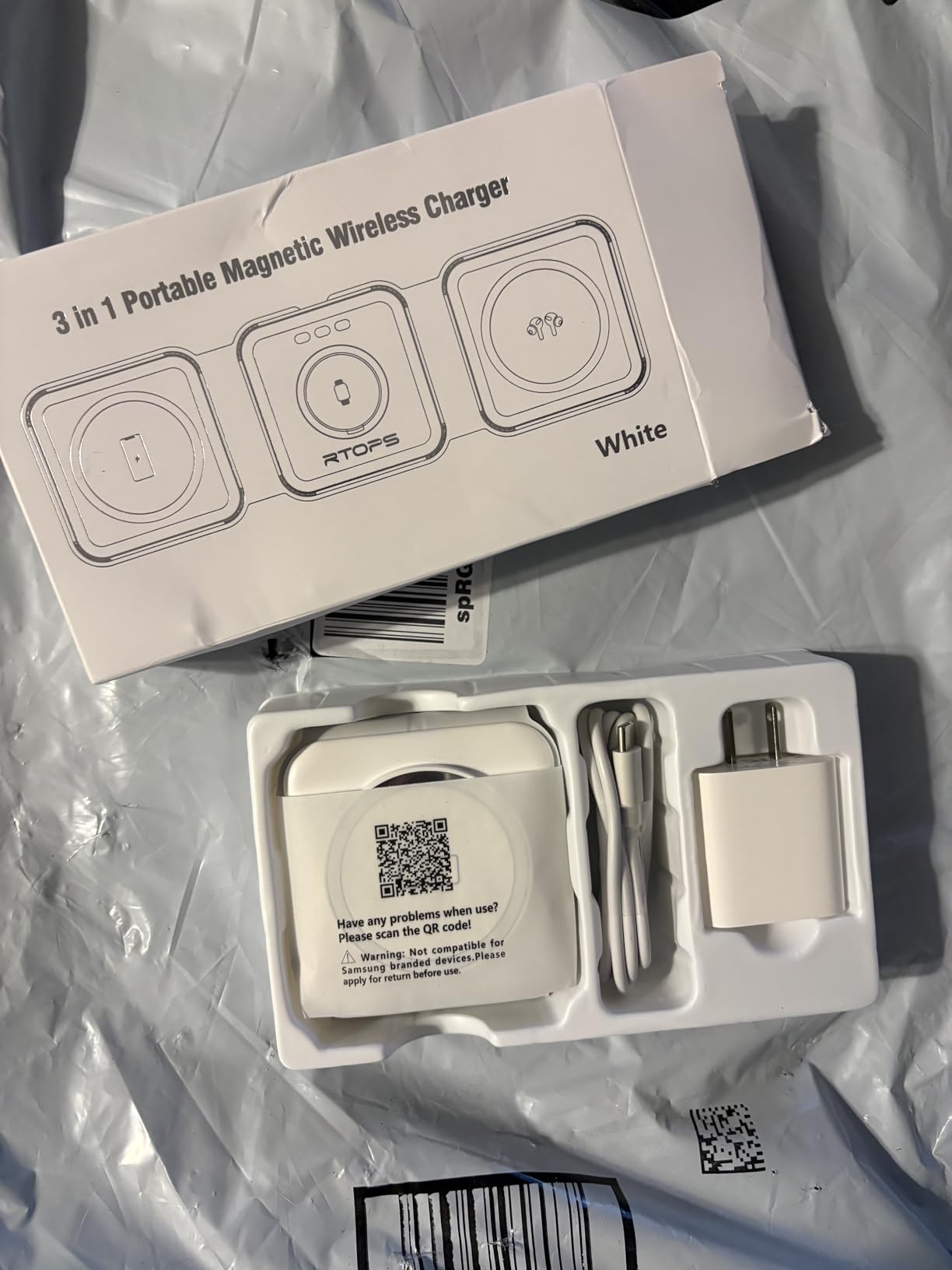 Wireless Charger 3 in 1,RTOPS Magnetic Travel Wireless Charging Station Multiple Devices,GaN 3 in 1 Charging Station customer photo 1