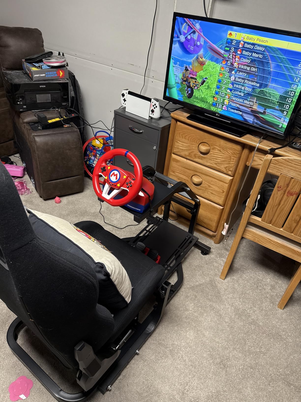 Dardoo G29 Racing Simulator Cockpit with Adjustable Race Seat Fit for Logitech G920 G923, for Thrustmaster T150 T300RS GT Racing Steering Wheel Stand, Not Included Wheel Shifter and Pedals customer photo 2