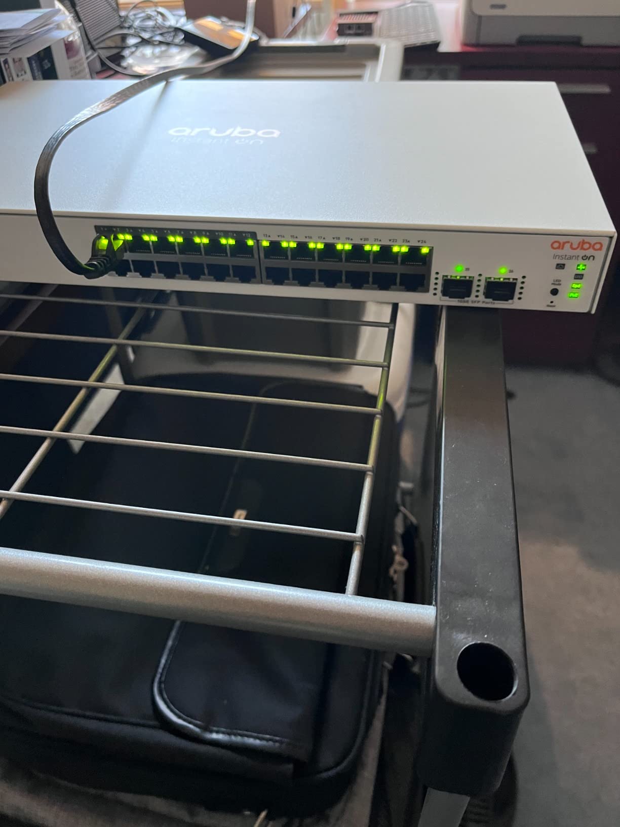 HPE Networking Instant On Switch Series 1830 8-Port Gb Smart-Managed Layer 2 Ethernet Switch with PoE | 8X 1G | 4X CL4 PoE (65W) | Fan-Less | US Cord (JL811A#ABA) customer photo 1