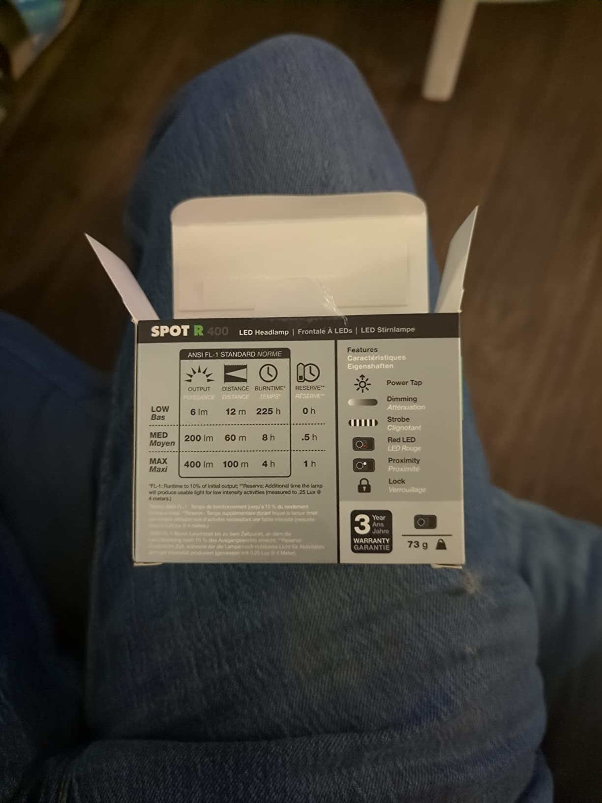 BLACK DIAMOND Spot 400-R Rechargeable Headlamp | 400 Lumens, Dimmable | Micro-USB Charging | Waterproof & Compact | Camping, Hiking, Running | Graphite customer photo 2