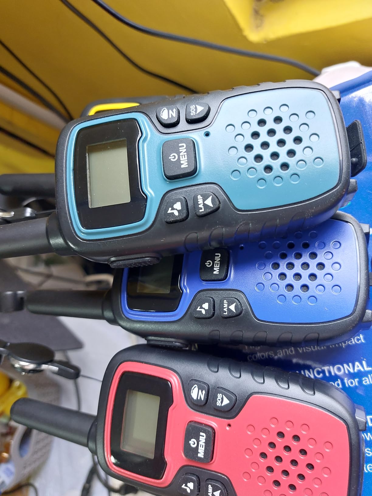 Wishouse Walkie Talkies for Adults Long Range-Rechargeable 4 Pack 2 Way Radios, Hiking Accessories Camping Gear Xmas Birthday Gift for Kids Family with Lamp, SOS Siren, NOAA Weather Alert, Easy to Use customer photo 1